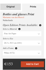 bottles and glasses print